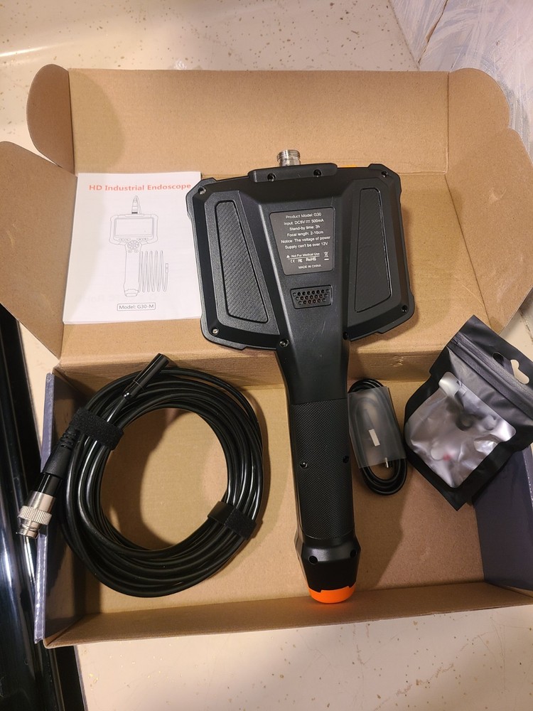 Endoscope Camera with Light, 1080P HD Borescope 8 Adjustable Orange