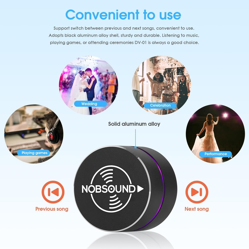 USB Volume Control Knob with Mute Function, with Windows, Mac, Android, iOS, ...
