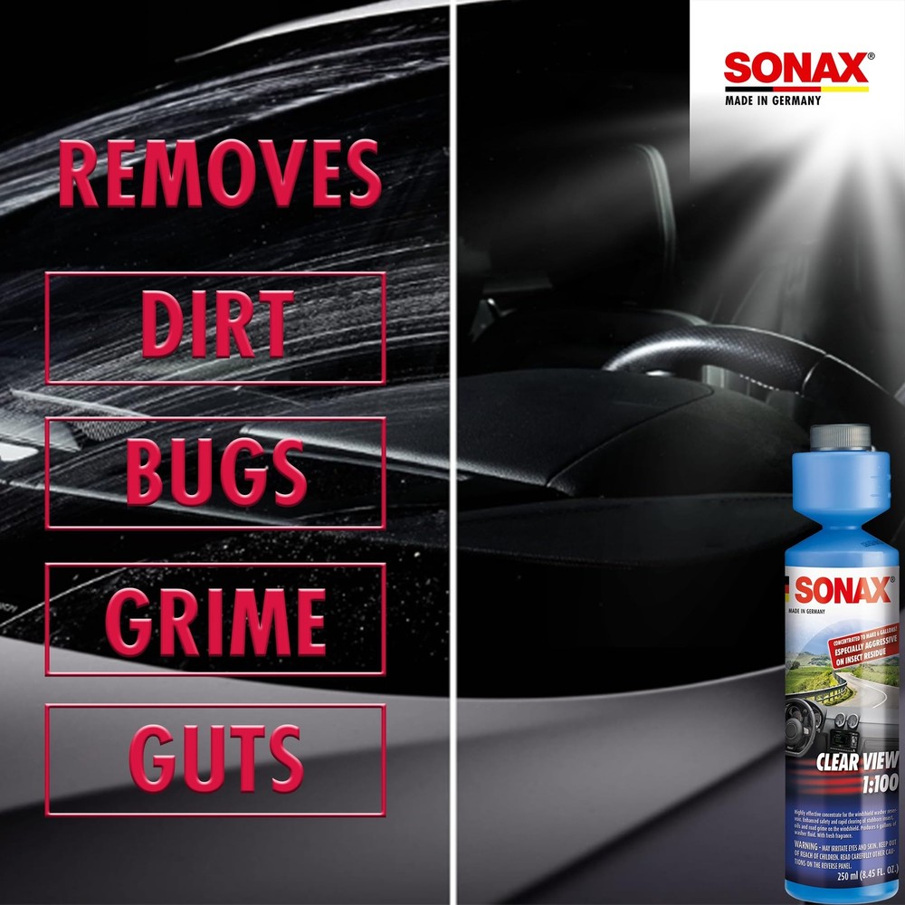 SONAX Clear View Concentrate 271141 | High-Performance Windshield Cleaner...