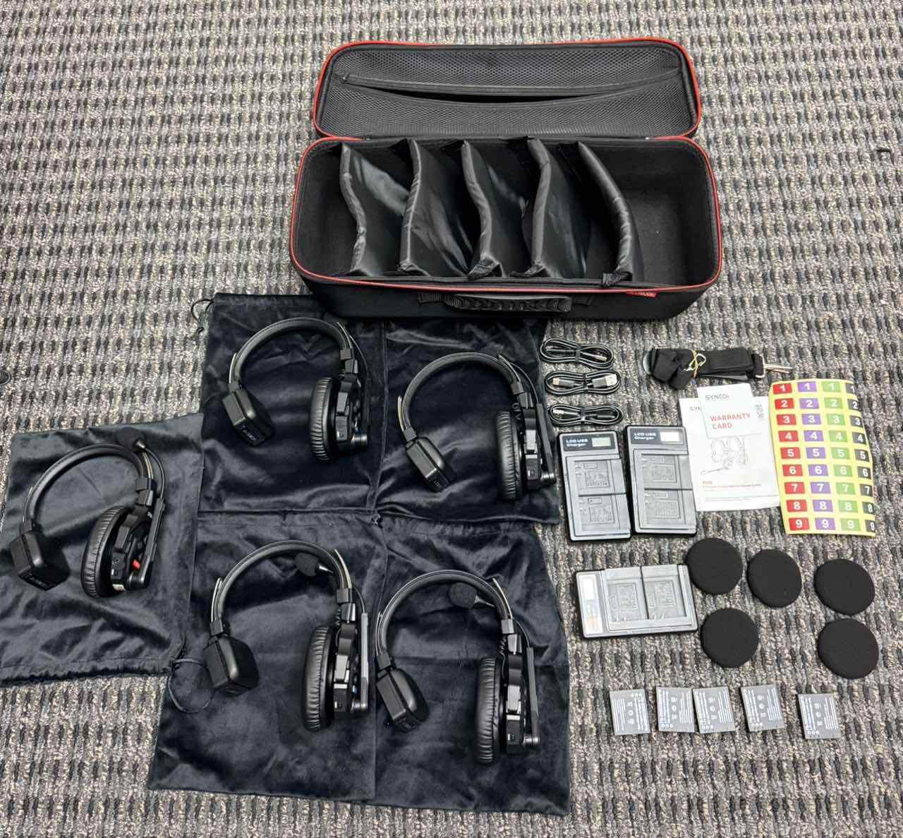 SYNCO XTALK X5 2.4GHz Wireless Intercom Headset System 350M/1148FT 5Pcs/Set