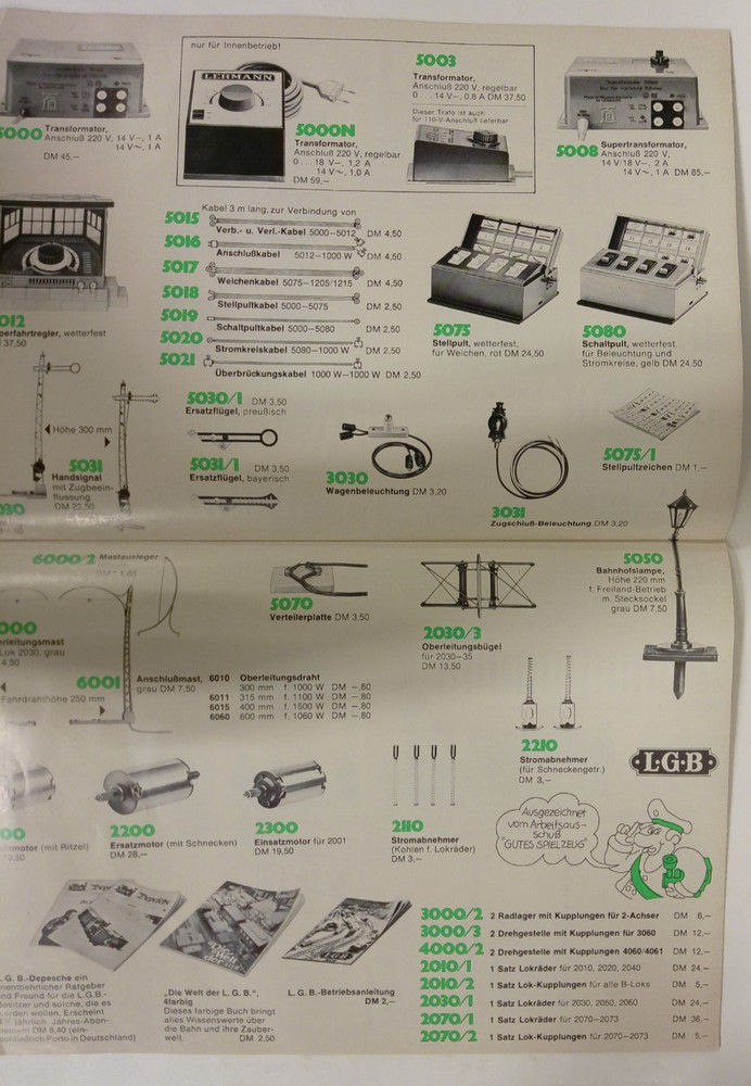 Vintage LGB 1972/73 Foldout Programm
