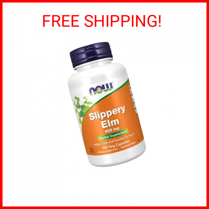NOW Slippery Elm 400mg 100 Capsules