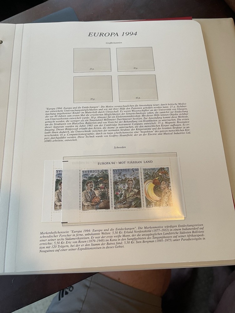 Stamp Album Europa Briefmarken Hingeless 93-95 Sieger-Verlag w/ stamps + sheets