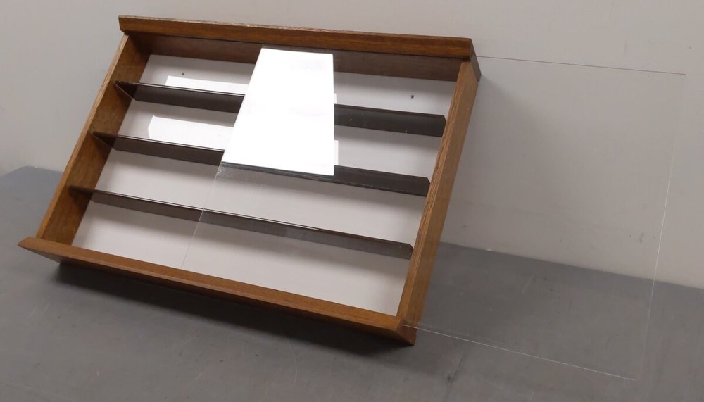 Wooden Display Case w/ Plastic Window Cover EX