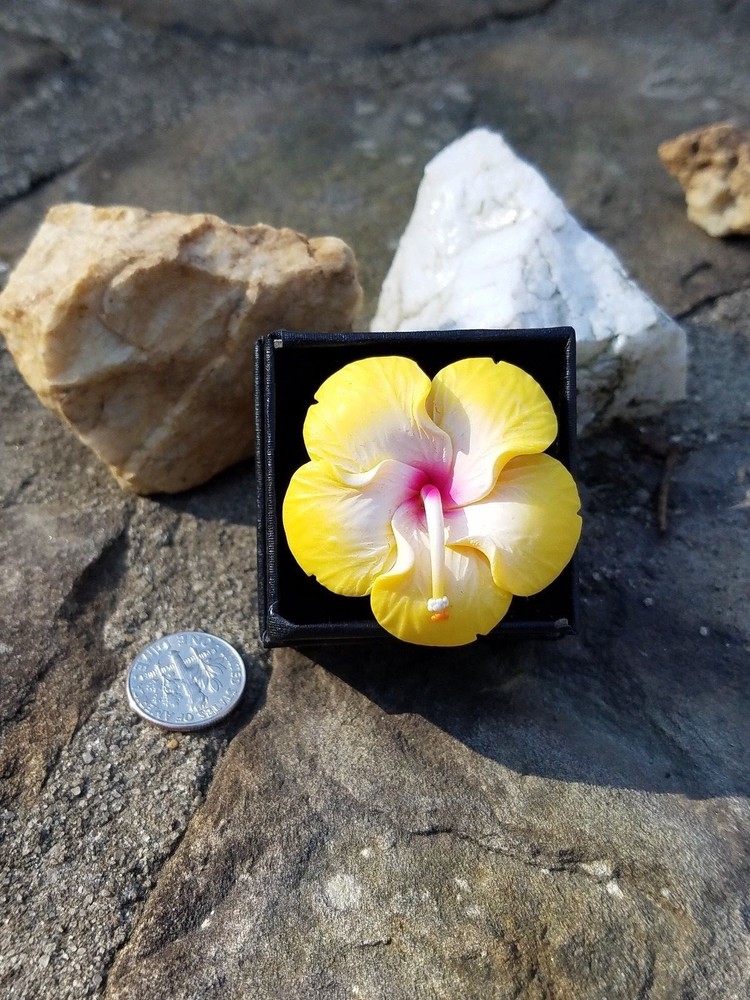 REURPOSED/RECYCLED BRIGHT FLOWER RING OOAK!!