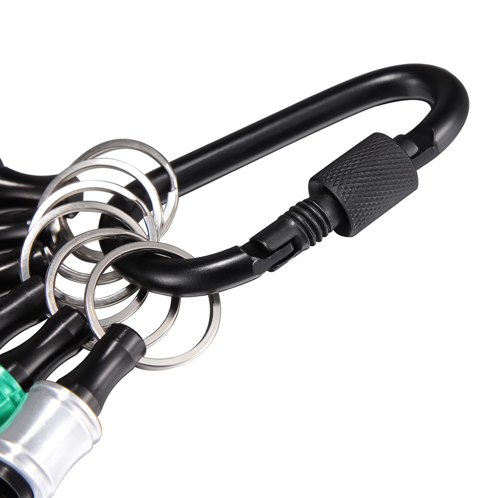 7Pcs 1/4" Hex Shank Quick Release Keychain Screwdriver Drill Bit Holder Bits Set