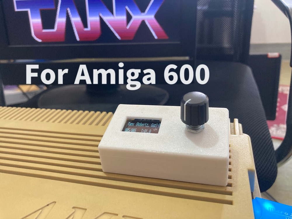Amiga 600 Gotek USB Floppy Drive Emulator Complete Kit - Large OLED, Bracket etc