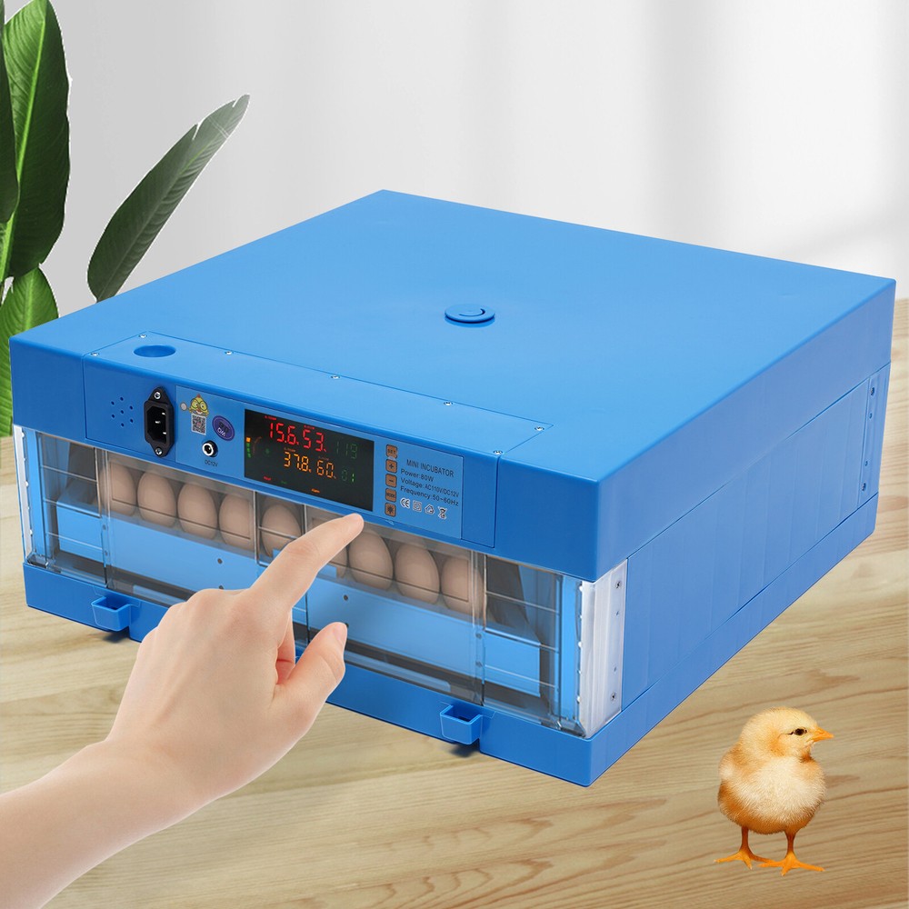 64 Eggs Incubator Temperature Control Automatic Digital Chicken Egg Hatcher New