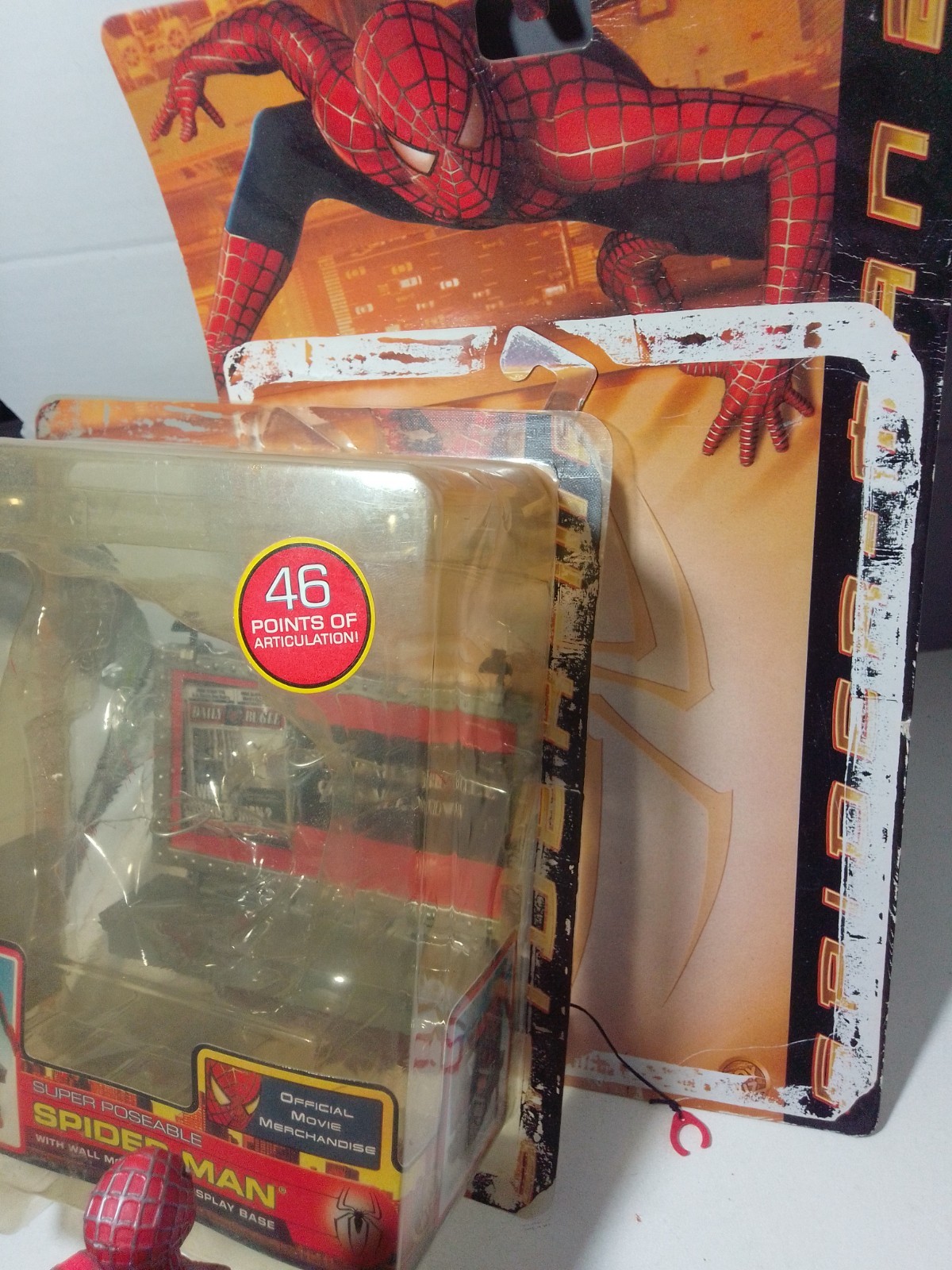 MARVEL Toybiz Spider-Man Movie Super Poseable Spiderman w/ Wall Base - OPEN Pckg