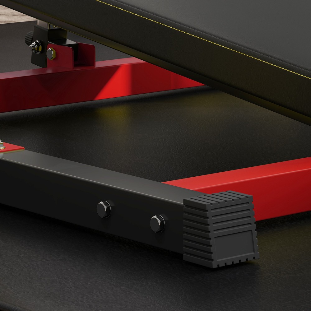 Soozier Leg Press Machine with Adjustable Leg, Back, Head Positions, Red