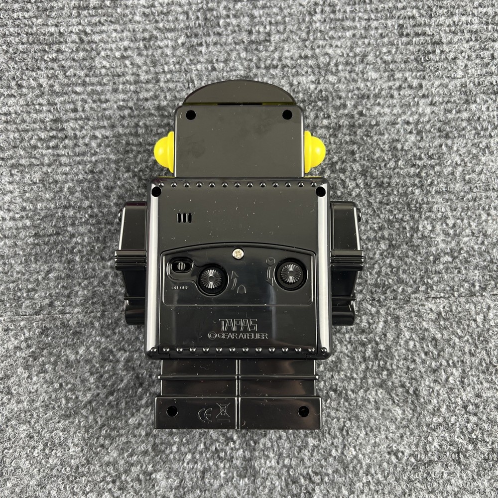 TAPAS Robot Alarm Clock - Black & Yellow - Tested & Works - AAA