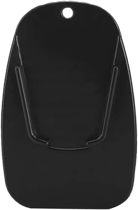 2Pcs Black Motorcycle Side Kickstand Pad - Non-Slip Base Support Plastic Pad