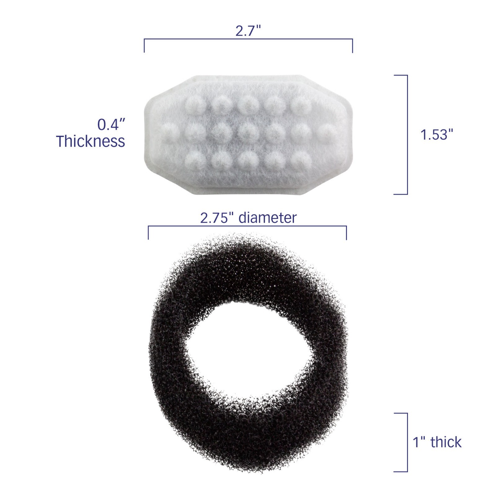 Water Filters For Rellaty and Neareal 108oz/3.2L Pet Water Fountain, 12 Pack