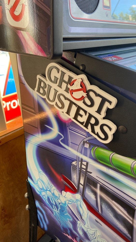 Ghostbusters Pinball Mod BACK BOX HINGE 3D LOGO MOD( sold as a pair)