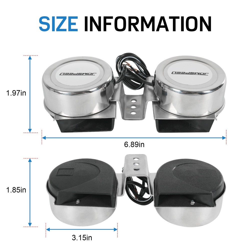 Universal 10001 12V Mini Twin Compact Electric Horn