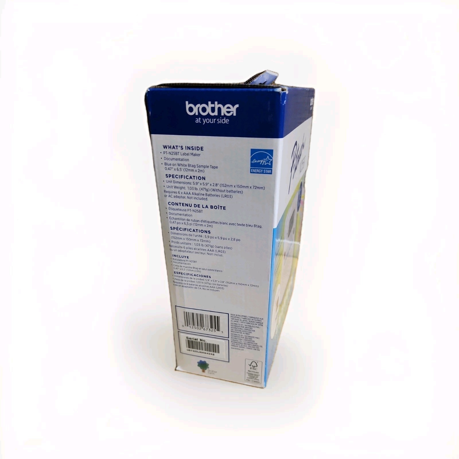 Brother P-Touch PT-N25BT Personal Connected Label Maker Bluetooth FREE SHIPPING