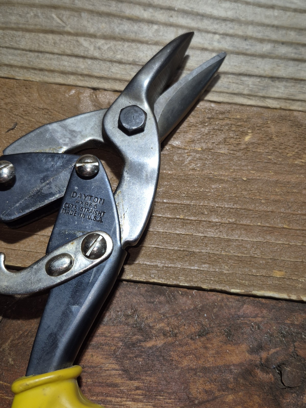 2 DAYTON Tin Snip Straight & Right Cut Aviation Sheet Metal Made U.S.A. Sharp