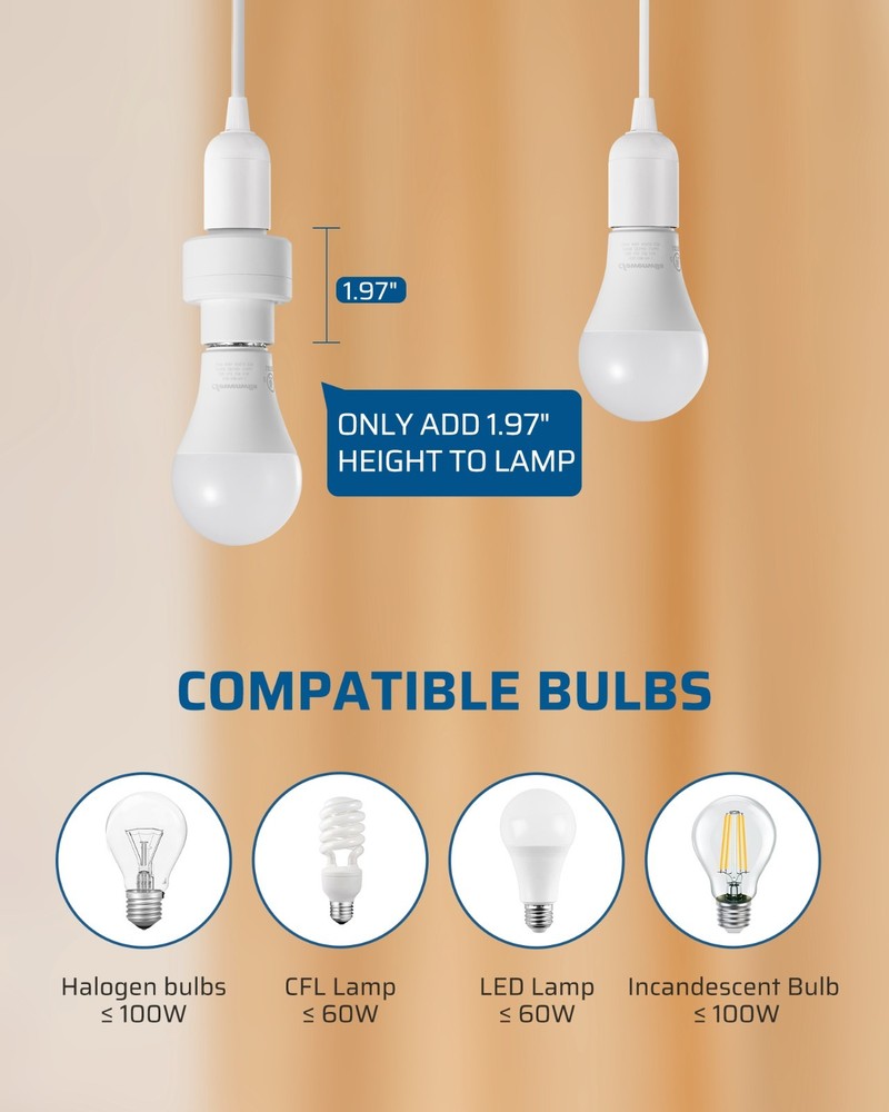 DEWENWILS Wireless Light Socket & Switch Kit, No Wiring, 100FT Range, ETL Listed
