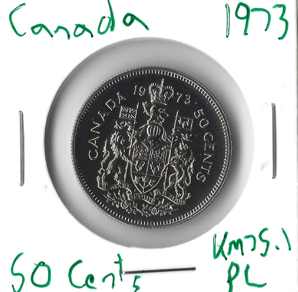 Coin Canada 50 Cents 1973 KM75.1, PL