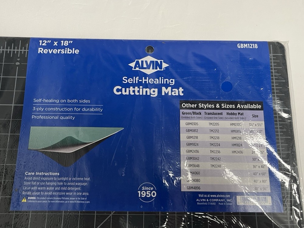 Alvin Self-Healing Cutting Mat 12" x 18" Reversible