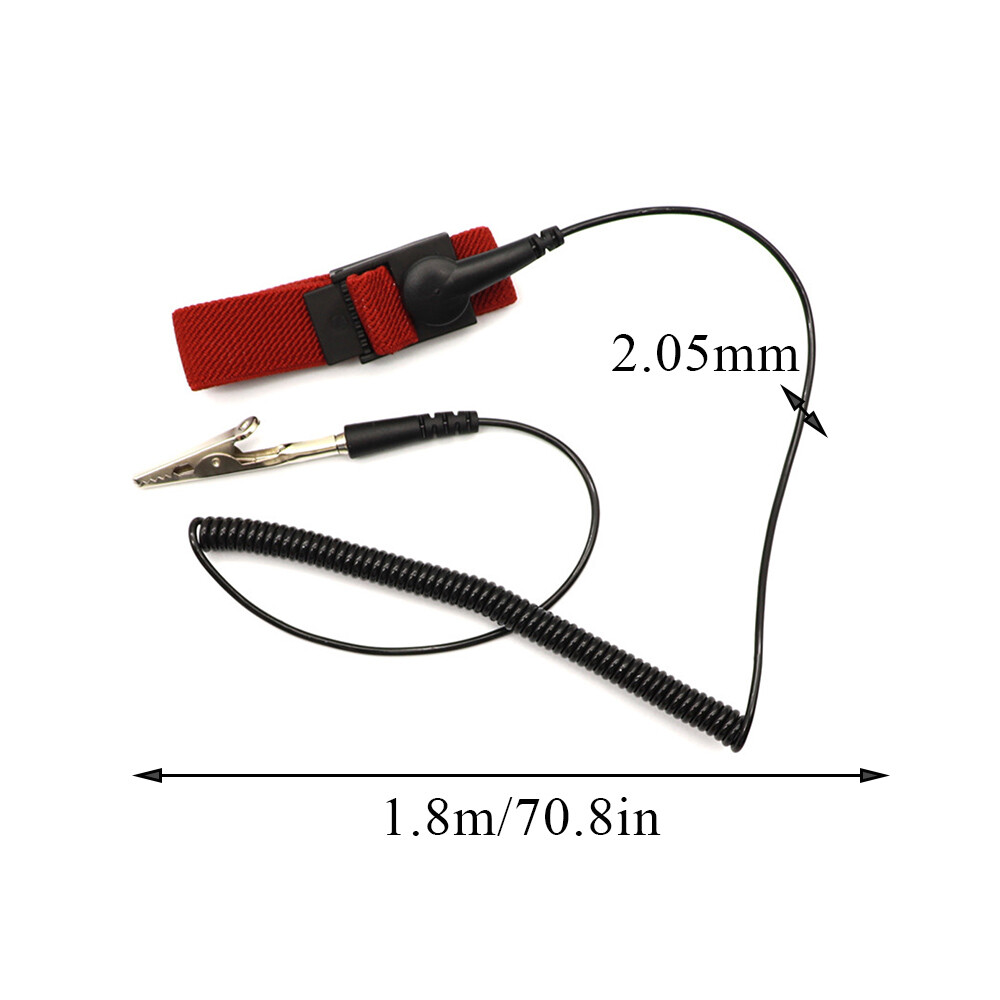 Electronics Tweezers Ground Bracelet Anti Static ESD Adjustable Wrist Strap