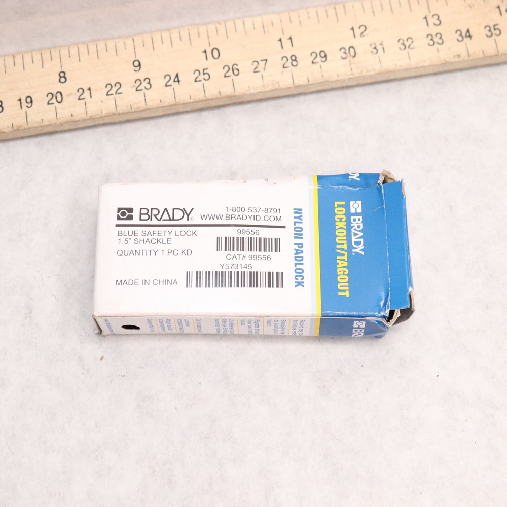 Brady Lockout/Tagout Padlock Keyed Different Plastic Blue