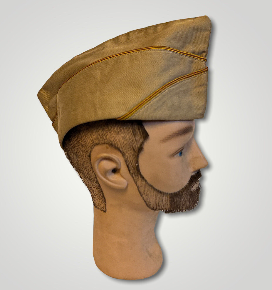 WW2 US Military Garrison Cap Hat Khaki h