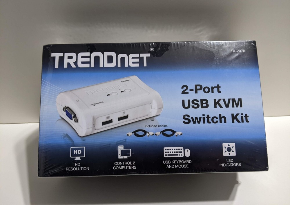 Trendnet TK-207K 2-Port USB KVM Switch Kit