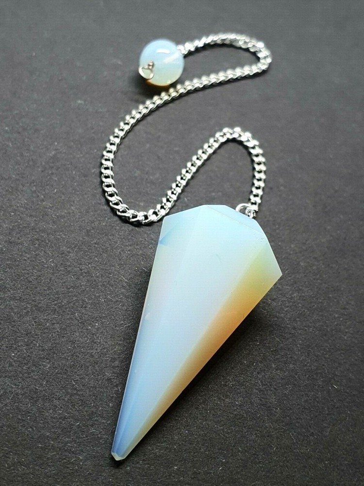 Opalite Pendulum Dowser Sea Opal Dowsing Divination Gemstone Crystal Argenon