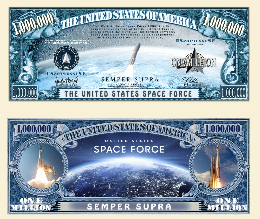 OUR SPACE FORCE NOVELTY NOTE (WITH PROTECTIVE SLEEVE)