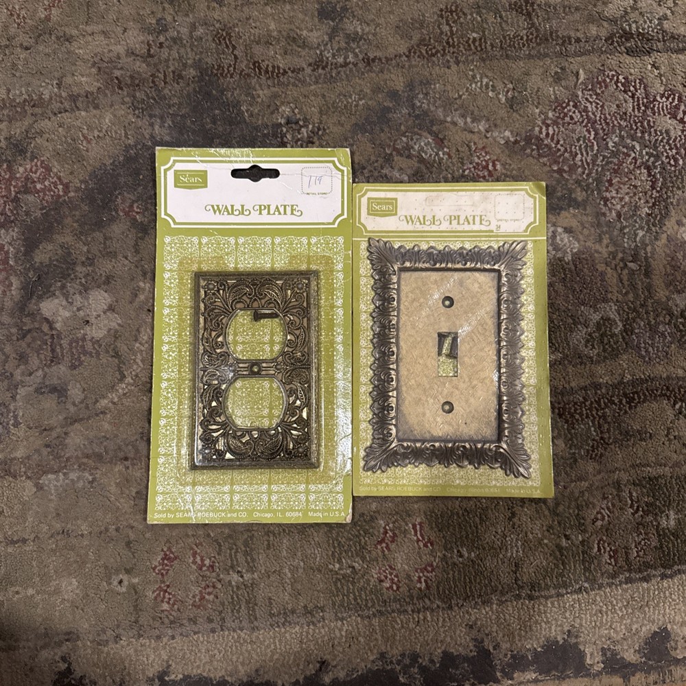 2 Nos Vtg Sears Wall Plate Covers