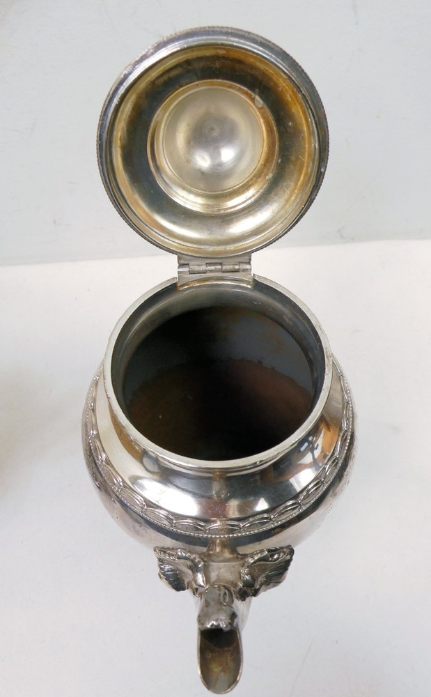 Rogers, Smith & Co Reed & Barton Blanks Silver Plate Tea Set Grape Pattern 1850