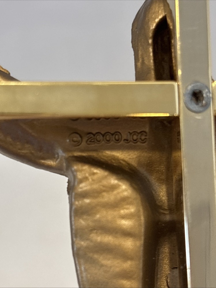 Vintage 10” Brass Crucifix, 2000 JCS