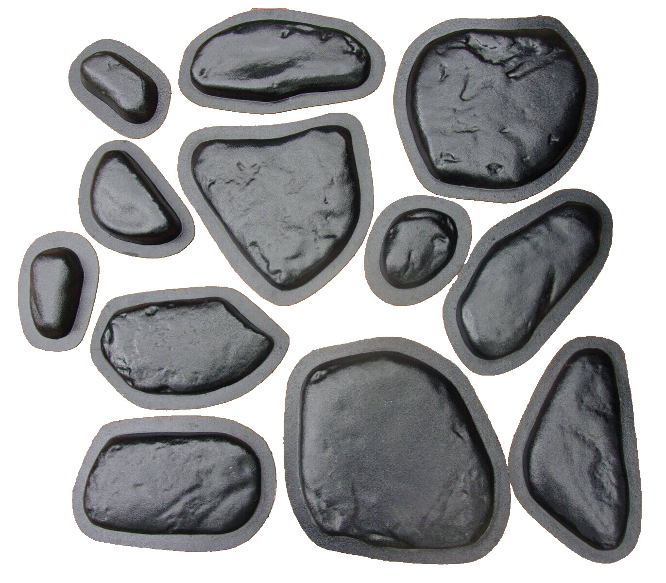 Rock facing concrete cement molds wall veneer flagstone set 12 plastic moulds