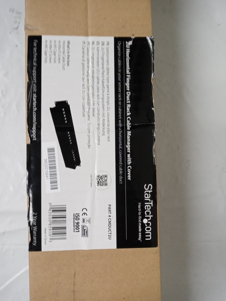 NEW Cable Management Panel 2U Horizontal Finger Duct Rack Removeable Cover