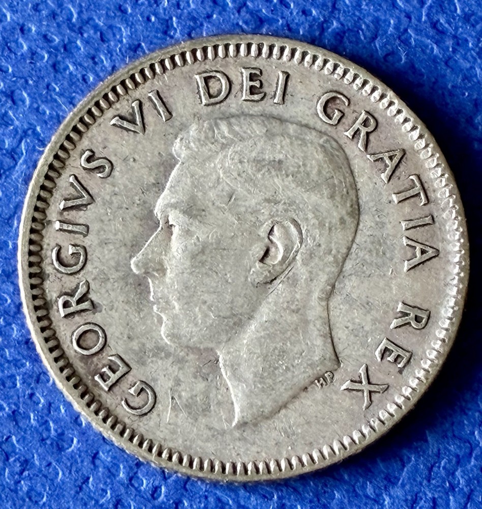 Canada 1948 10c Ten Cent .80 Silver Dime, EF+