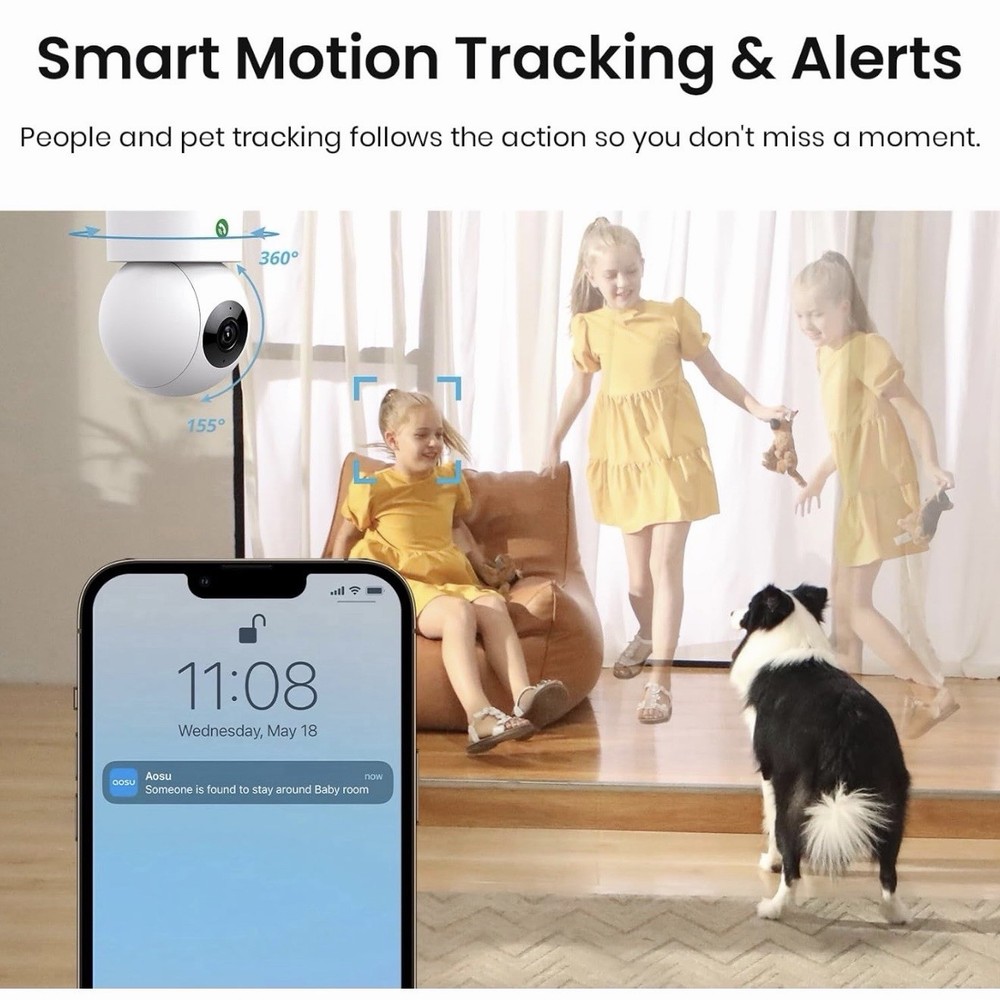 AOSU 4MP Security Camera Indoor