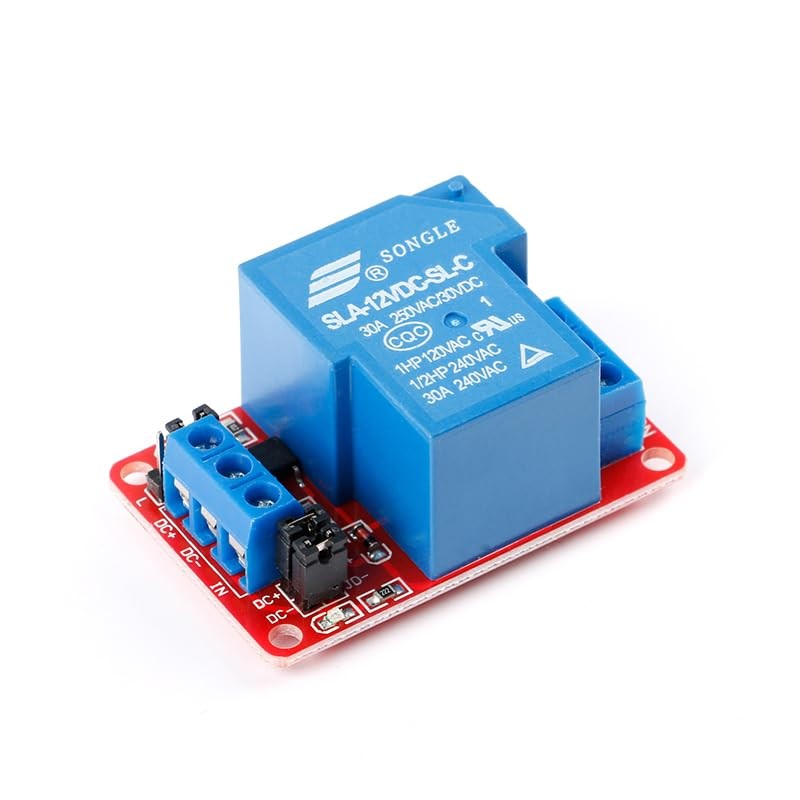 2Pcs 12V Relay Module 1-Channel 30A with Optocoupler Isolation Relay Module