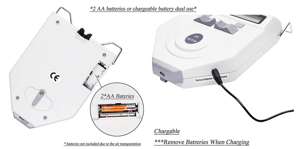 Digital PD Ruler Pupillometer P.D. Meter Optometry Tools Double Power Supply
