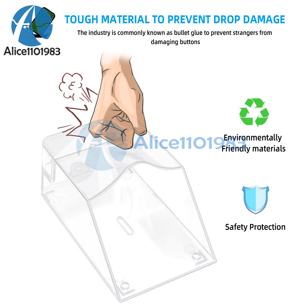 Universal Transparent Doorbell Case Waterproof Cover Rain Proof Button PC