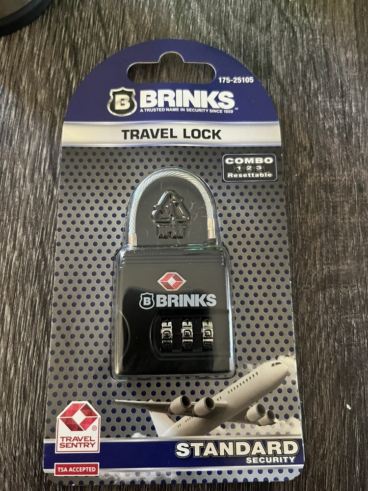 Brinks Standard Security Travel Combination Lock ~TSA Accepted~ Item #175-25105