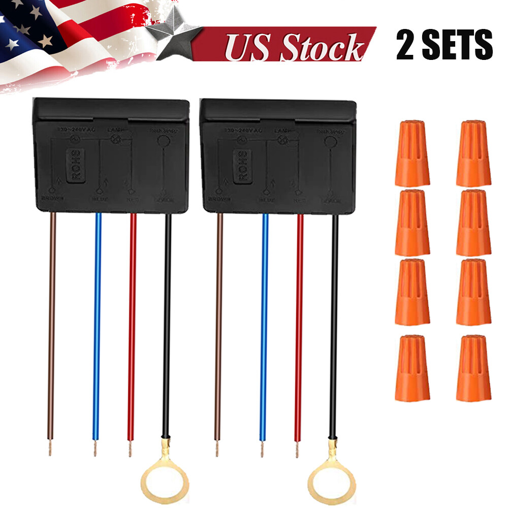 3 Way Touch Sensor Dimmer, Touch Lamp Repair Kit Control Module Replacement 2SET
