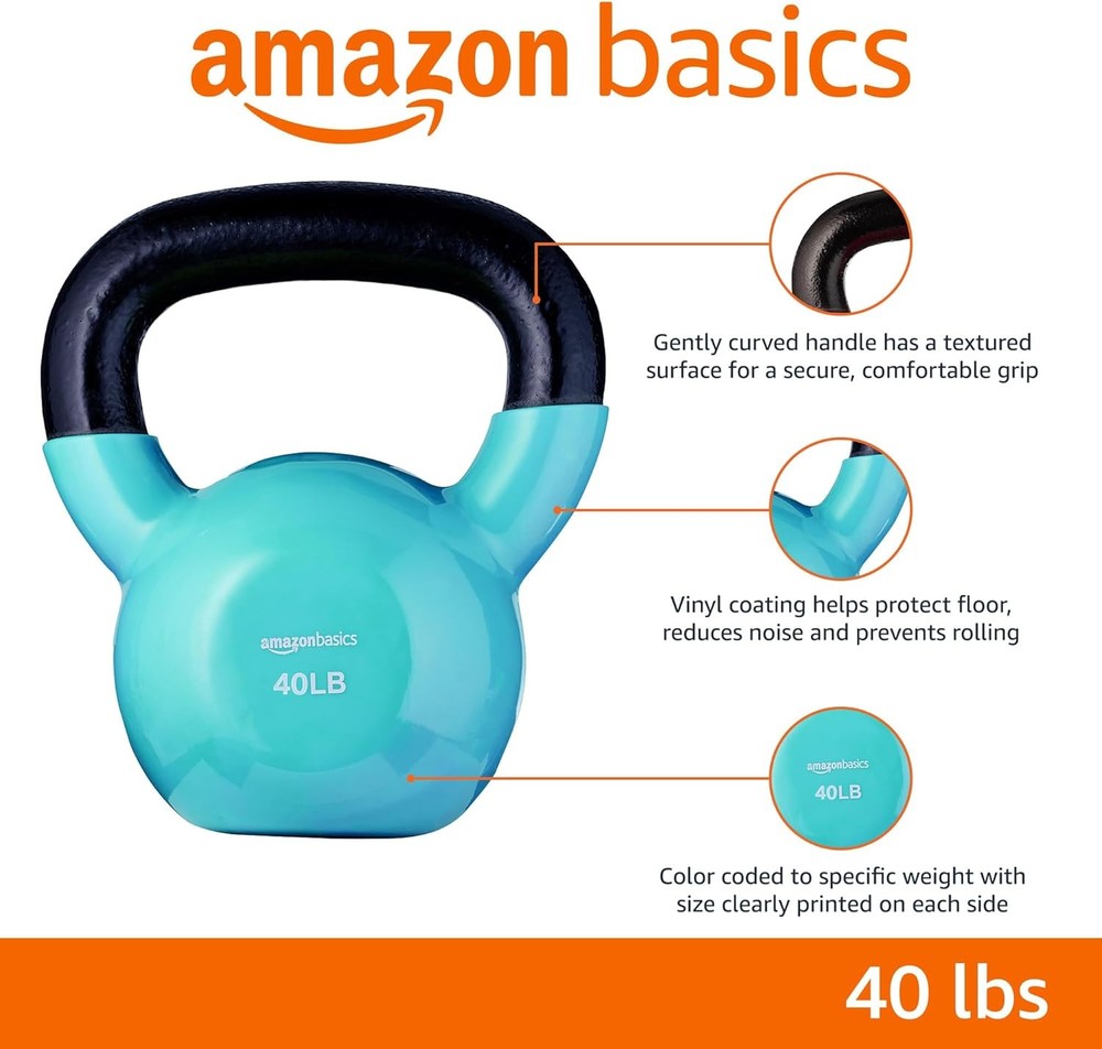 45lbs Vinyl Kettlebell for Strength Training