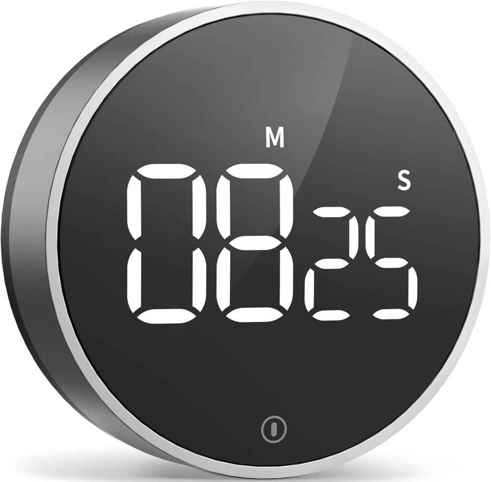 Large LED Digital Kitchen Timer - Magnetic, Adjustable Volume, Easy Use for All