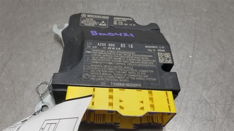 16 2016 MERCEDES GLC300 SRS RESTRAINT CONTROL MODULE 2059008518