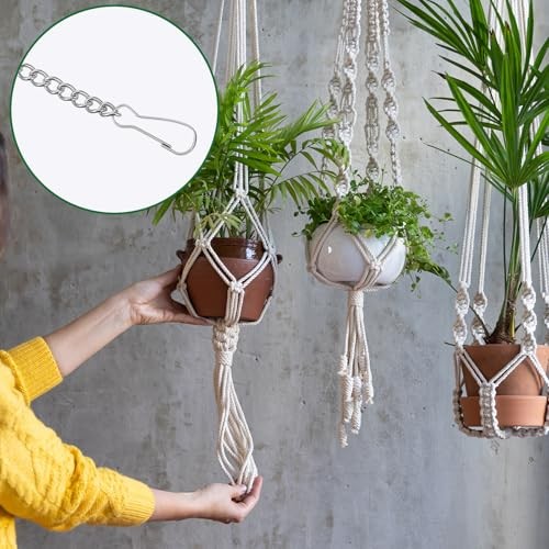 10 Pcs 20-Inch Stained Glass Window Hanging Chains with Hooks, Versatile