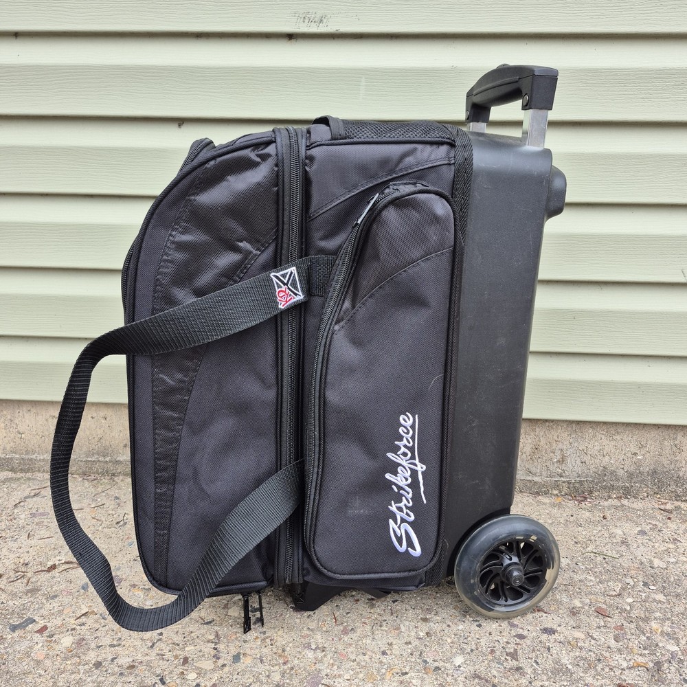 KRX Strikeforce 2 Bowling Ball Black Rolling Bag Case