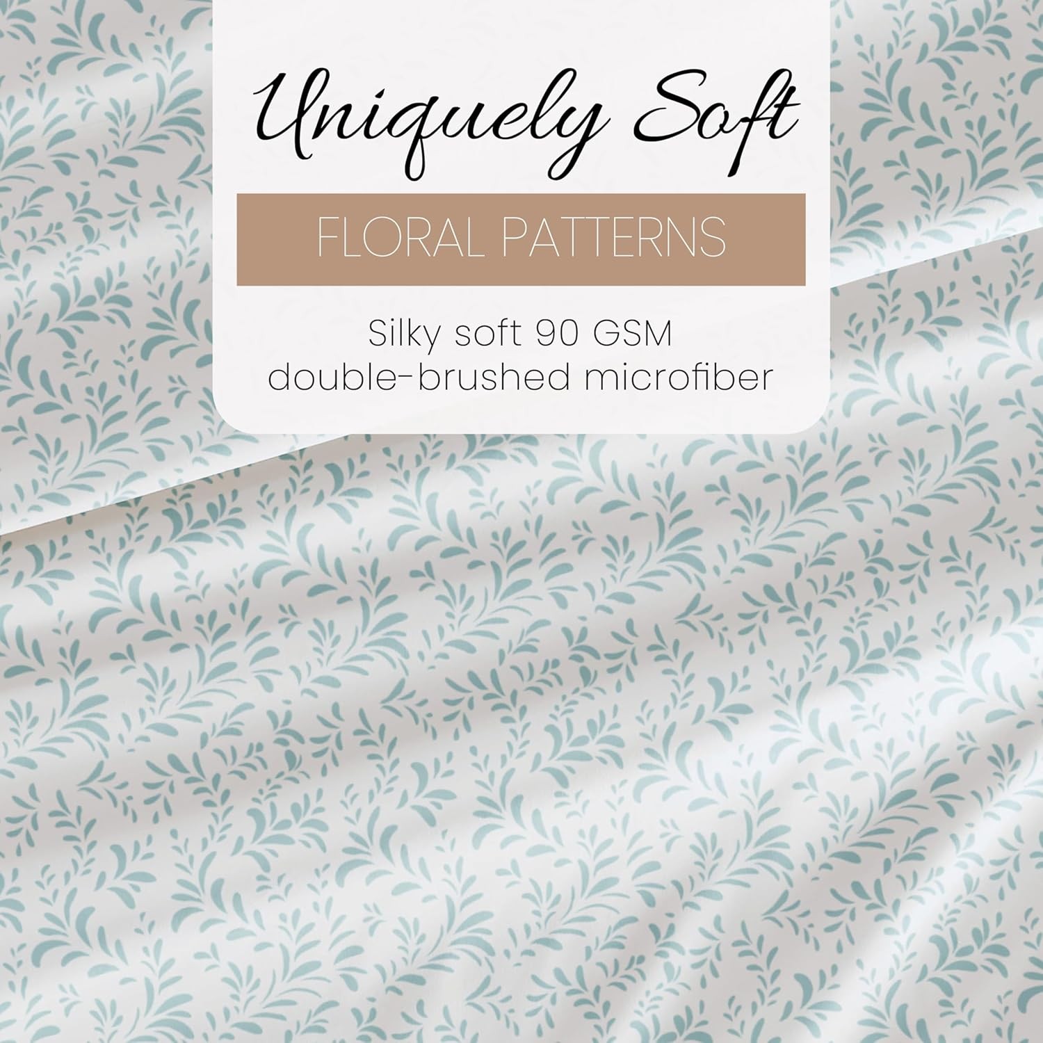 Double-Brushed Patterned Microfiber California King Sheet Set 4