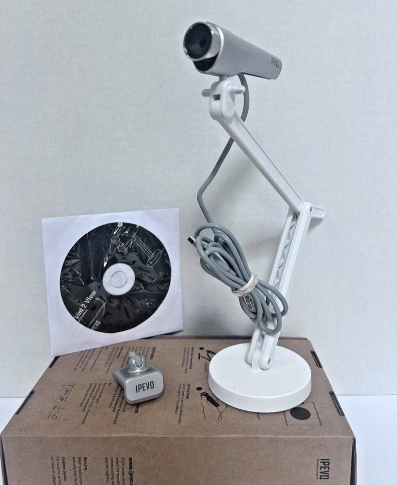 IPEVO P2V  USB Doc Camera – Easy Setup, Great Quality 2MP, Autofocus & Macro