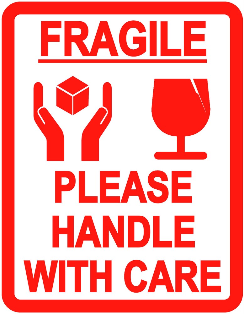 This Way Up Labels - Keep Dry - Do Not Stack - Fragile - Heavy